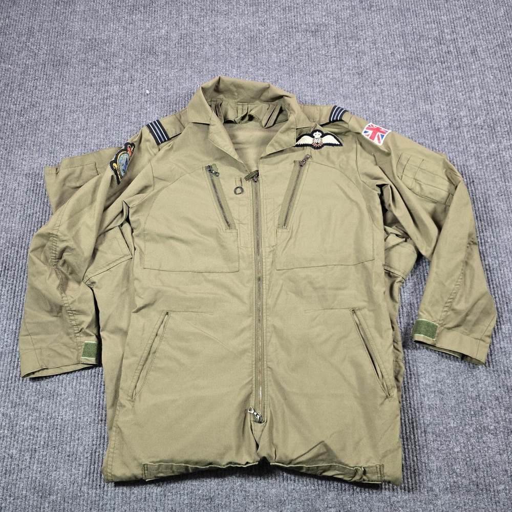 Vintage RAF Mk14A Nomex Flight Suit Coverall Mens Size 5 Green Aircrew 80s